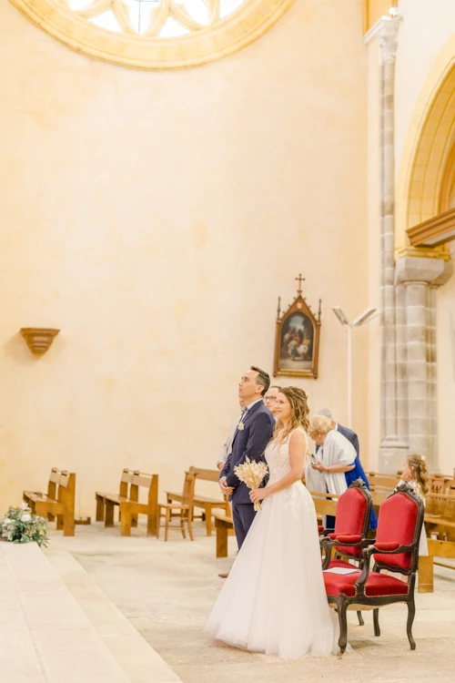 robe composition florale chapelle rose marron